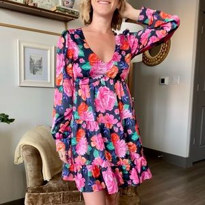 Francesca’s Mi Ami Long-sleeve Floral Dress